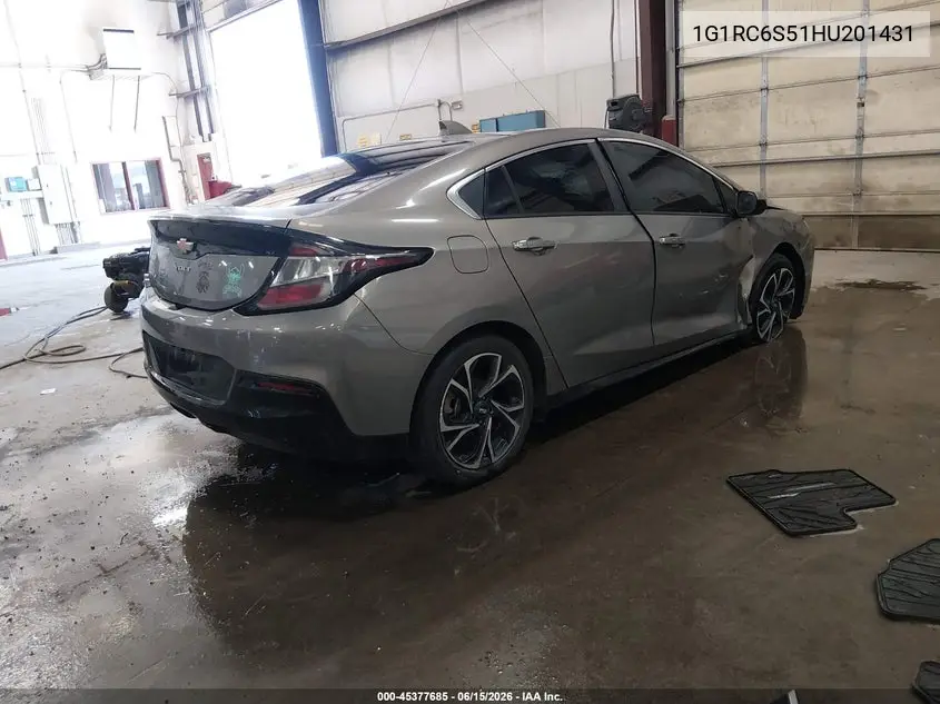 2017 Chevrolet Volt Lt VIN: 1G1RC6S51HU201431 Lot: 45377685