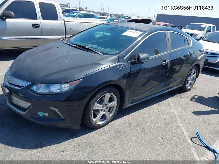 2017 Chevrolet Volt Lt VIN: 1G1RC6S56HU118433 Lot: 45390322