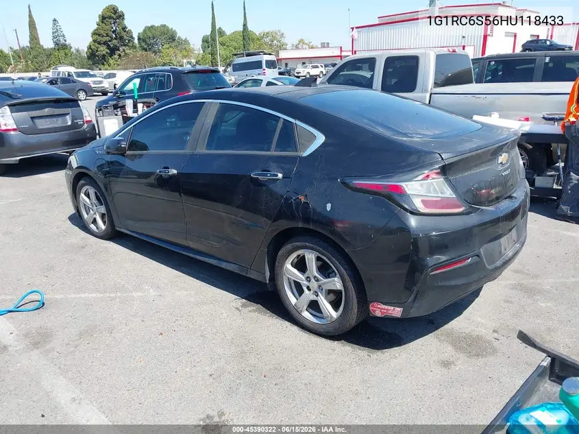 2017 Chevrolet Volt Lt VIN: 1G1RC6S56HU118433 Lot: 45390322