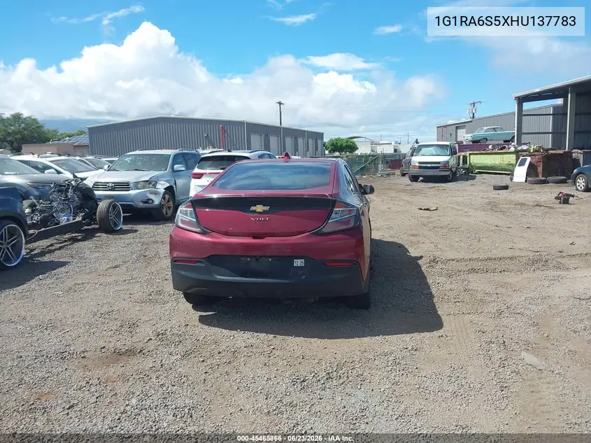 2017 Chevrolet Volt Lt VIN: 1G1RA6S5XHU137783 Lot: 45465866