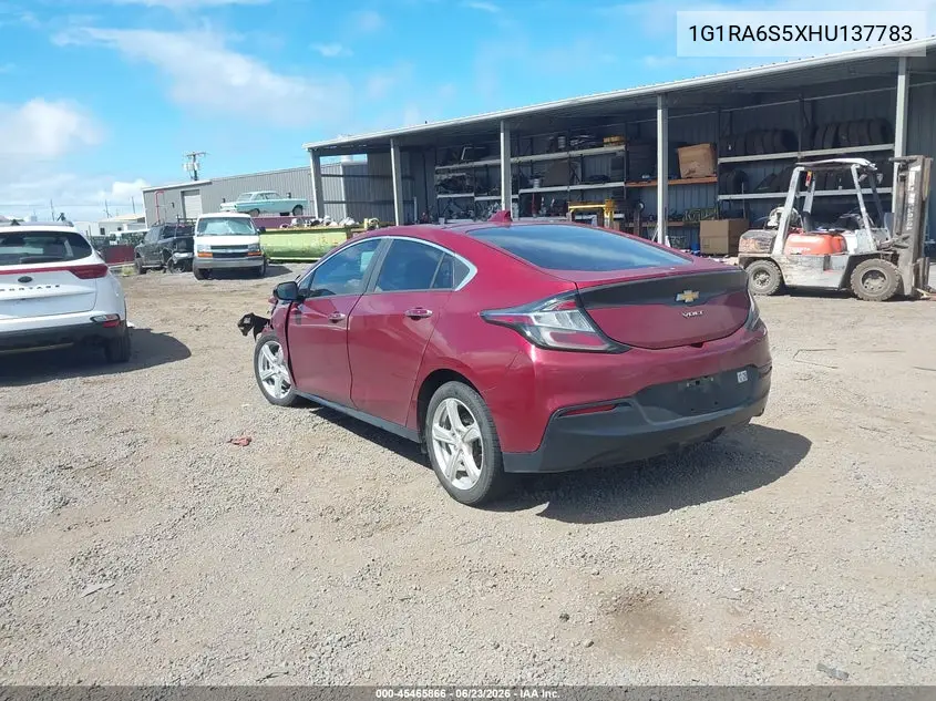 2017 Chevrolet Volt Lt VIN: 1G1RA6S5XHU137783 Lot: 45465866