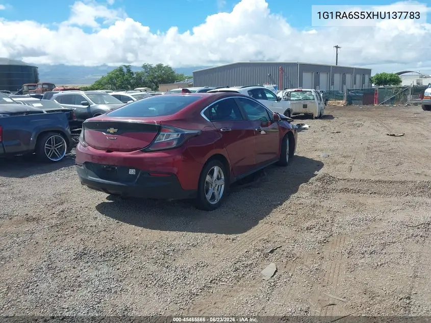 2017 Chevrolet Volt Lt VIN: 1G1RA6S5XHU137783 Lot: 45465866