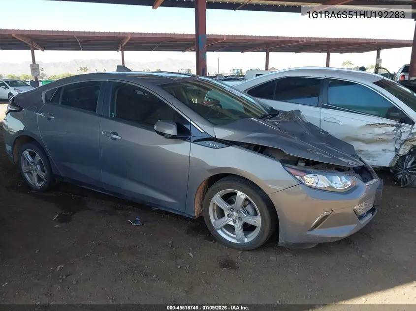 2017 Chevrolet Volt Lt VIN: 1G1RA6S51HU192283 Lot: 45518746