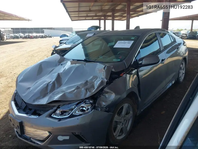 2017 Chevrolet Volt Lt VIN: 1G1RA6S51HU192283 Lot: 45518746