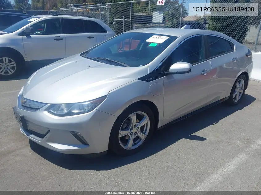 2017 Chevrolet Volt Lt VIN: 1G1RC6S55HU189400 Lot: 45535837