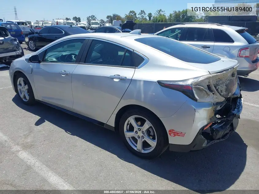 2017 Chevrolet Volt Lt VIN: 1G1RC6S55HU189400 Lot: 45535837