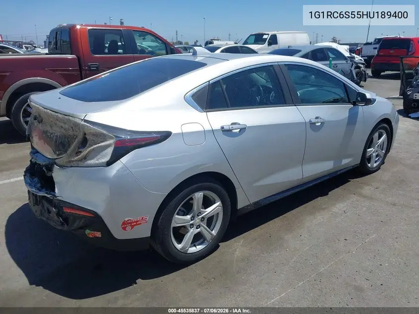 2017 Chevrolet Volt Lt VIN: 1G1RC6S55HU189400 Lot: 45535837