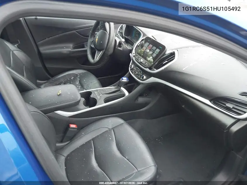 2017 Chevrolet Volt Lt VIN: 1G1RC6S51HU105492 Lot: 45548667