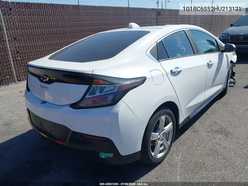 2017 Chevrolet Volt Lt VIN: 1G1RC6S52HU213121 Lot: 45551300