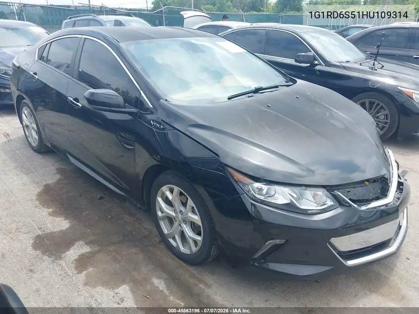 2017 Chevrolet Volt Premier VIN: 1G1RD6S51HU109314 Lot: 45563196