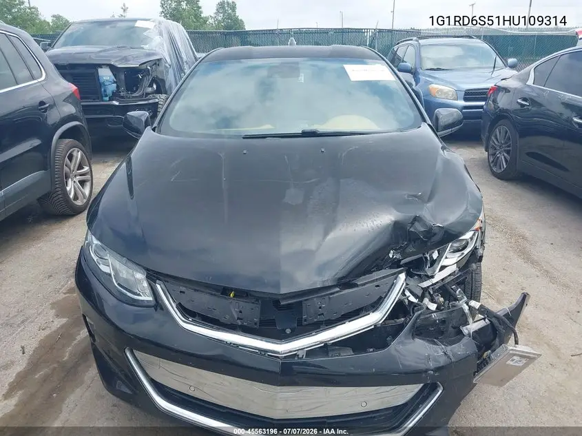 2017 Chevrolet Volt Premier VIN: 1G1RD6S51HU109314 Lot: 45563196