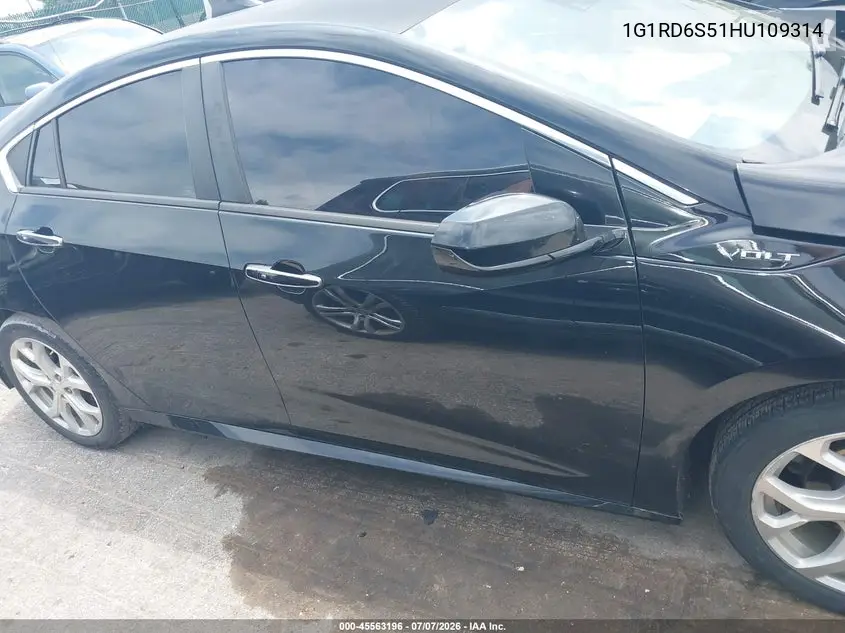 2017 Chevrolet Volt Premier VIN: 1G1RD6S51HU109314 Lot: 45563196