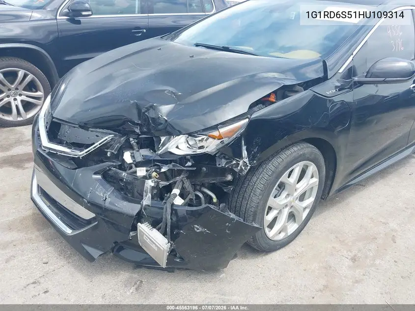 2017 Chevrolet Volt Premier VIN: 1G1RD6S51HU109314 Lot: 45563196