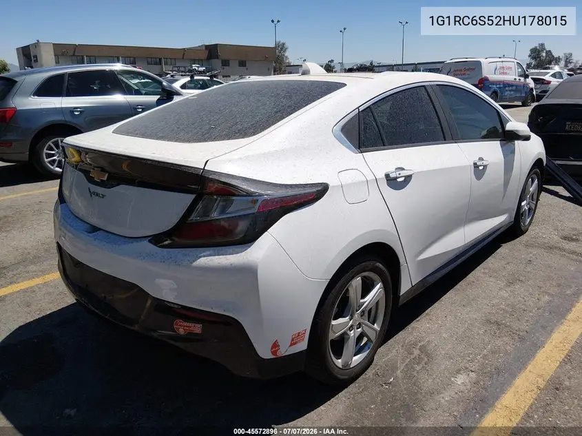 2017 Chevrolet Volt Lt VIN: 1G1RC6S52HU178015 Lot: 45572896