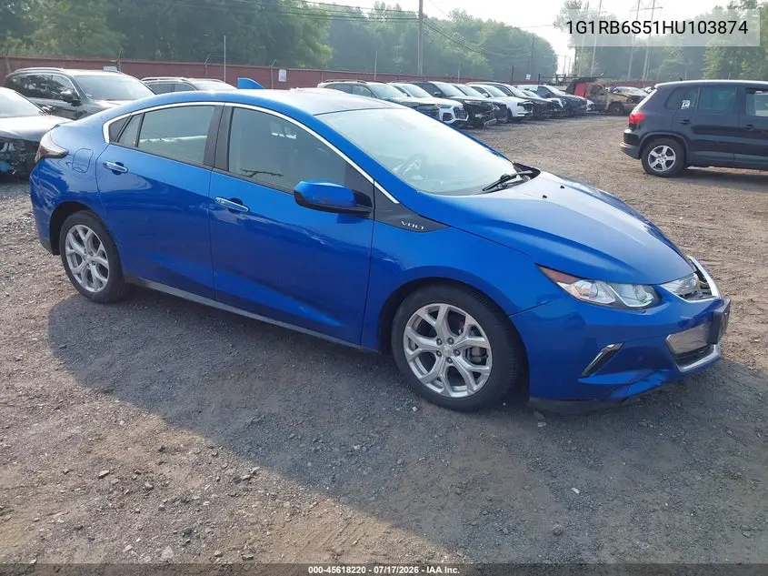 2017 Chevrolet Volt Premier VIN: 1G1RB6S51HU103874 Lot: 45618220
