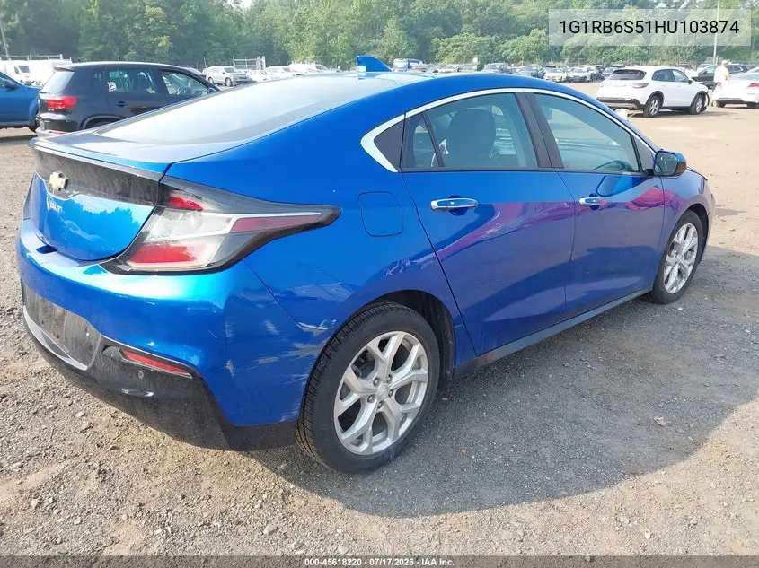 2017 Chevrolet Volt Premier VIN: 1G1RB6S51HU103874 Lot: 45618220