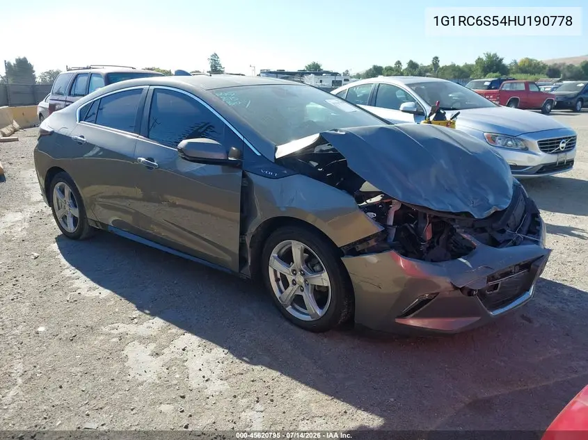 2017 Chevrolet Volt Lt VIN: 1G1RC6S54HU190778 Lot: 45620795