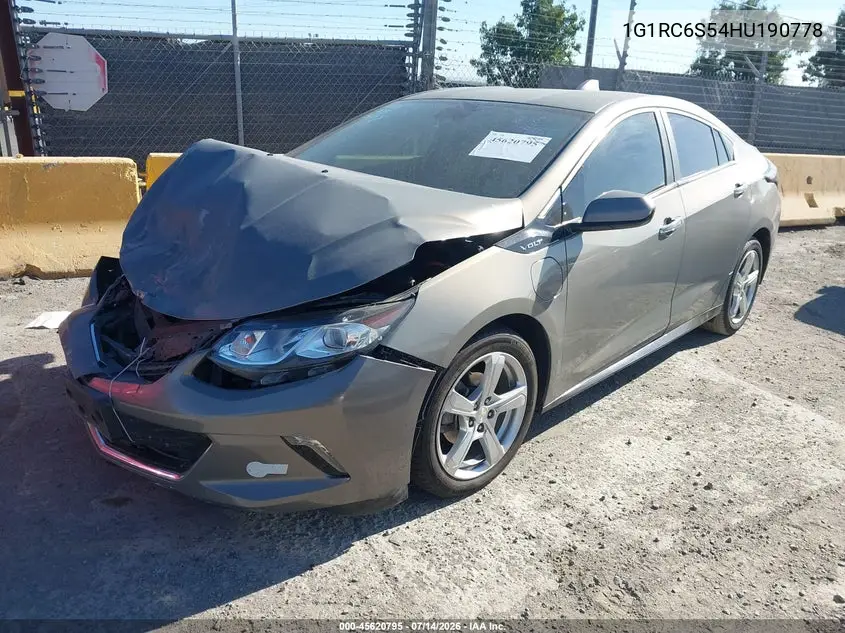 2017 Chevrolet Volt Lt VIN: 1G1RC6S54HU190778 Lot: 45620795