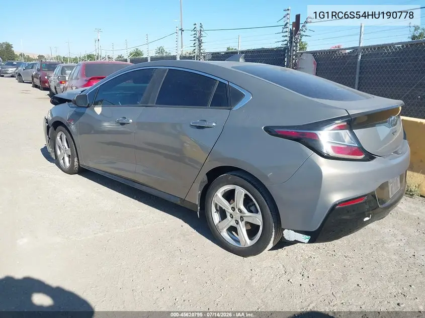 2017 Chevrolet Volt Lt VIN: 1G1RC6S54HU190778 Lot: 45620795