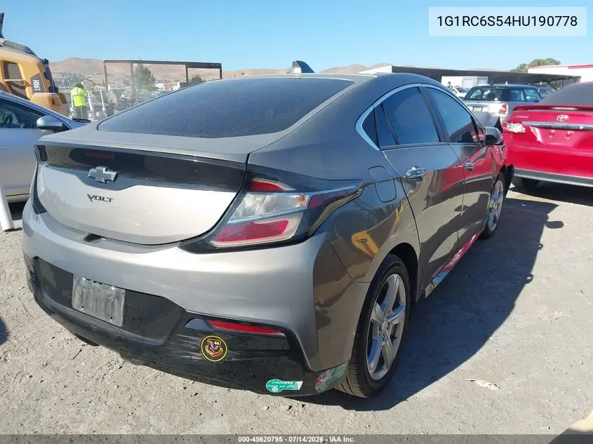 2017 Chevrolet Volt Lt VIN: 1G1RC6S54HU190778 Lot: 45620795
