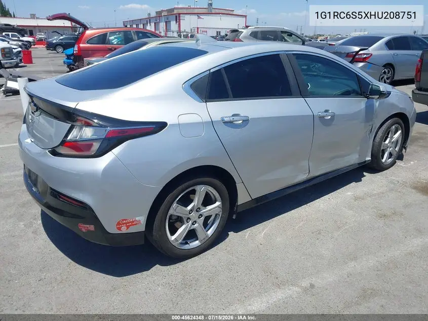 2017 Chevrolet Volt Lt VIN: 1G1RC6S5XHU208751 Lot: 45624348