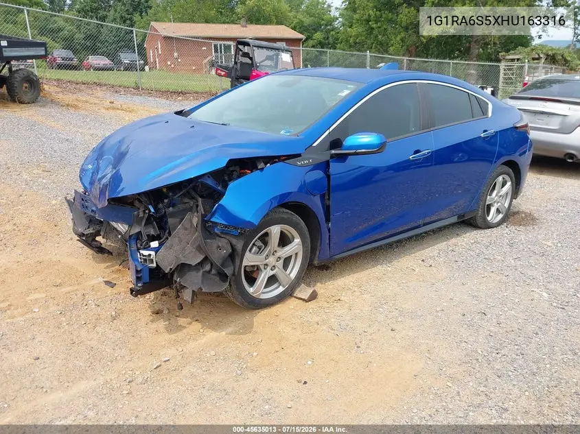 2017 Chevrolet Volt Lt VIN: 1G1RA6S5XHU163316 Lot: 45635013