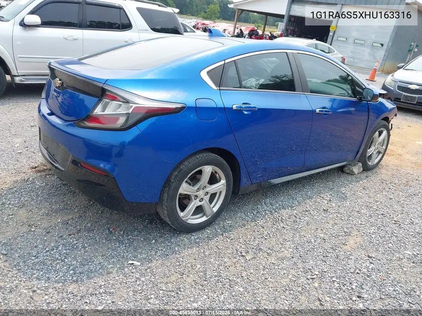 2017 Chevrolet Volt Lt VIN: 1G1RA6S5XHU163316 Lot: 45635013
