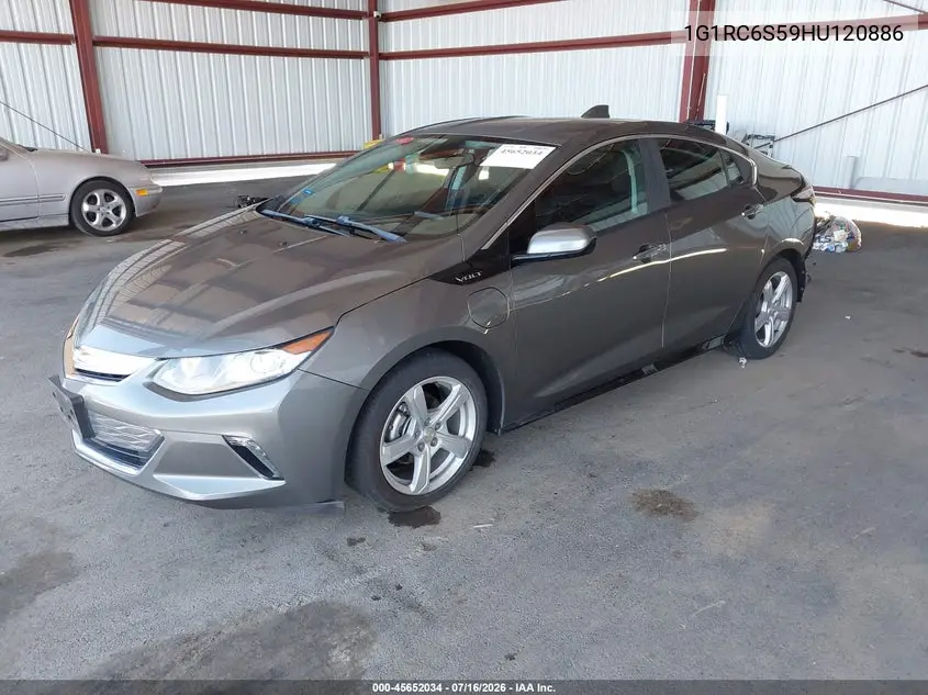 2017 Chevrolet Volt Lt VIN: 1G1RC6S59HU120886 Lot: 45652034