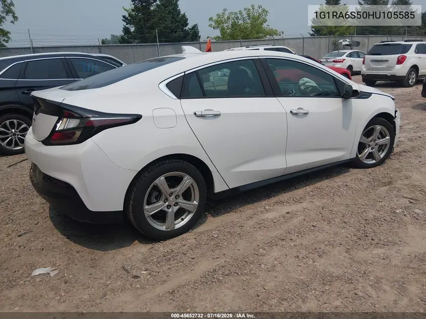 2017 Chevrolet Volt Lt VIN: 1G1RA6S50HU105585 Lot: 45652732