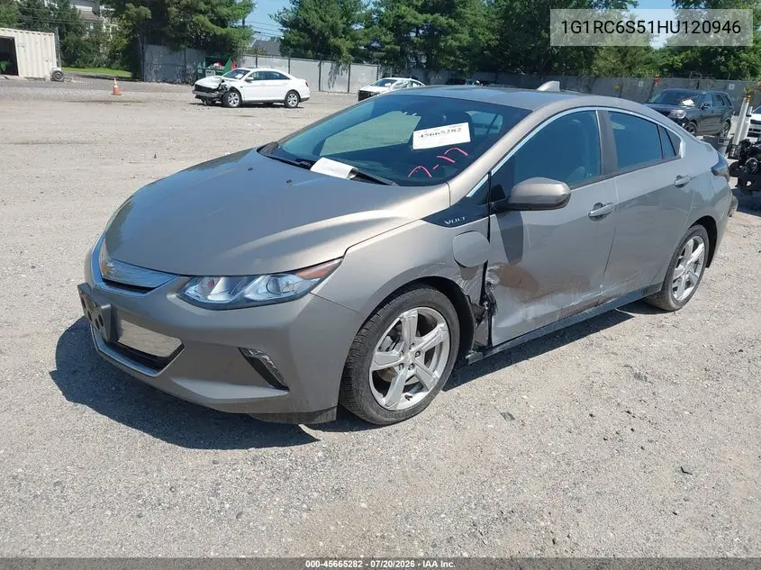 2017 Chevrolet Volt Lt VIN: 1G1RC6S51HU120946 Lot: 45665282