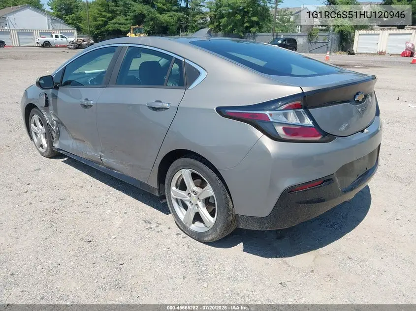2017 Chevrolet Volt Lt VIN: 1G1RC6S51HU120946 Lot: 45665282