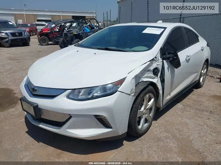 2018 Chevrolet Volt Lt VIN: 1G1RC6S52JU129192 Lot: 45323465