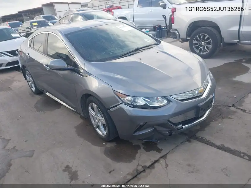 2018 Chevrolet Volt Lt VIN: 1G1RC6S52JU136286 Lot: 45339959