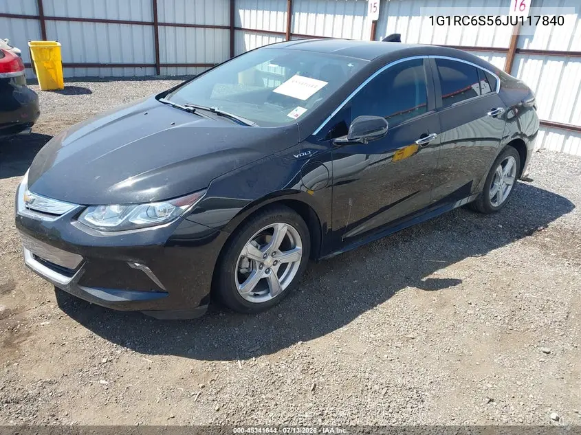 2018 Chevrolet Volt Lt VIN: 1G1RC6S56JU117840 Lot: 45341644
