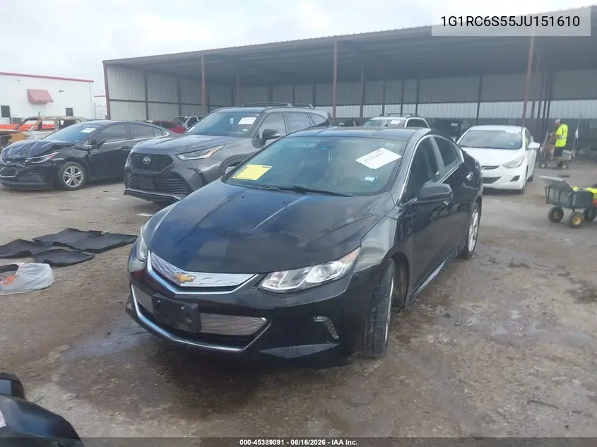 2018 Chevrolet Volt Lt VIN: 1G1RC6S55JU151610 Lot: 45389091