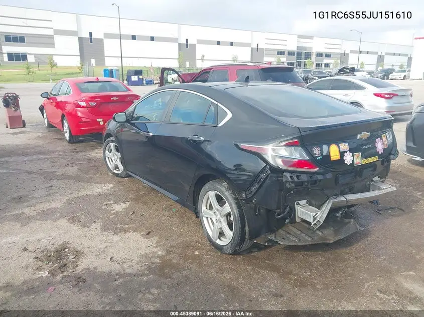 2018 Chevrolet Volt Lt VIN: 1G1RC6S55JU151610 Lot: 45389091