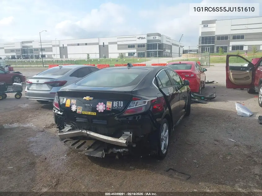 2018 Chevrolet Volt Lt VIN: 1G1RC6S55JU151610 Lot: 45389091