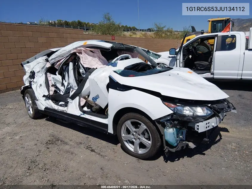 2018 Chevrolet Volt Lt VIN: 1G1RC6S53JU134112 Lot: 45408221