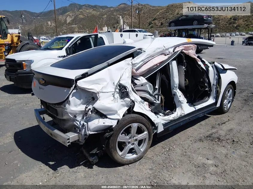 2018 Chevrolet Volt Lt VIN: 1G1RC6S53JU134112 Lot: 45408221