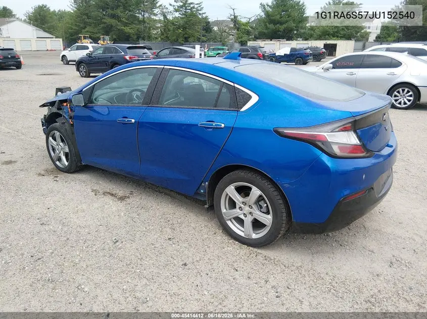2018 Chevrolet Volt Lt VIN: 1G1RA6S57JU152540 Lot: 45414412