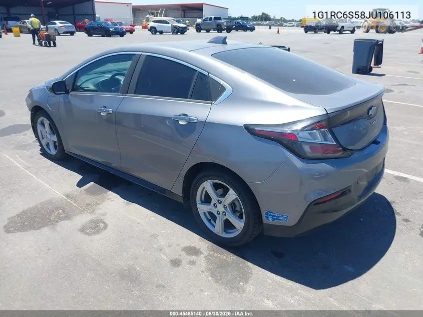 2018 Chevrolet Volt Lt VIN: 1G1RC6S58JU106113 Lot: 45485140