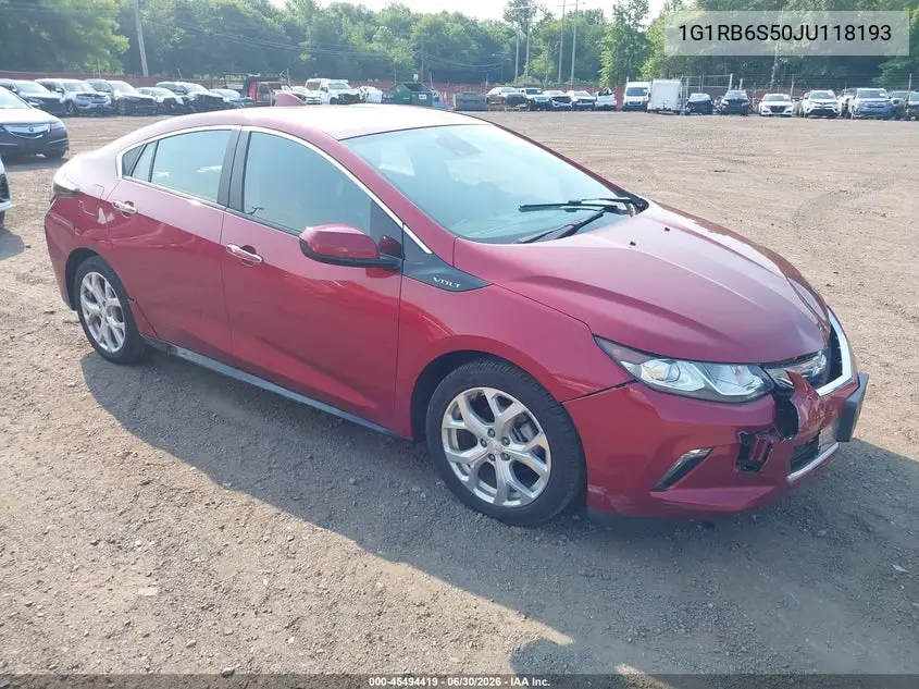 2018 Chevrolet Volt Premier VIN: 1G1RB6S50JU118193 Lot: 45494419