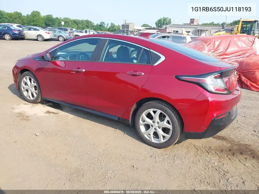 2018 Chevrolet Volt Premier VIN: 1G1RB6S50JU118193 Lot: 45494419