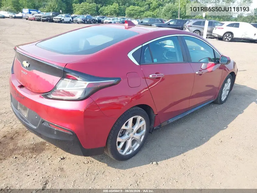 2018 Chevrolet Volt Premier VIN: 1G1RB6S50JU118193 Lot: 45494419