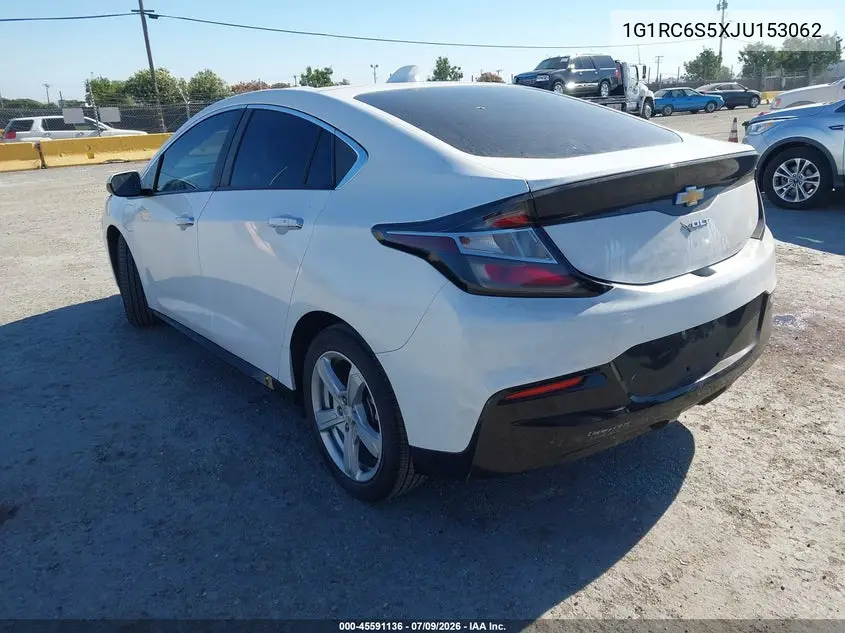 2018 Chevrolet Volt Lt VIN: 1G1RC6S5XJU153062 Lot: 45591136