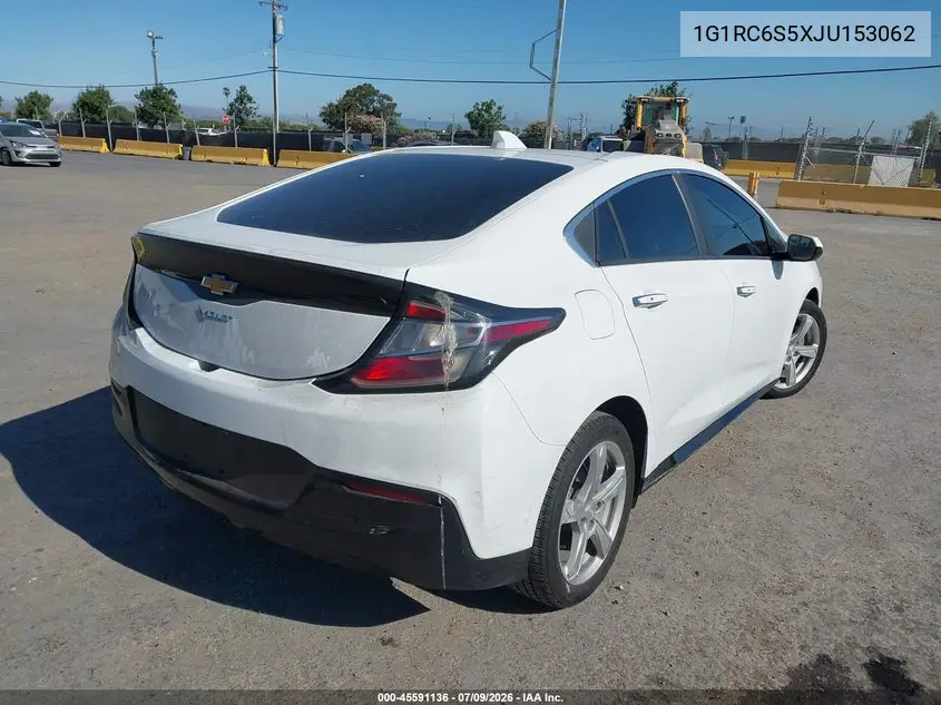 2018 Chevrolet Volt Lt VIN: 1G1RC6S5XJU153062 Lot: 45591136