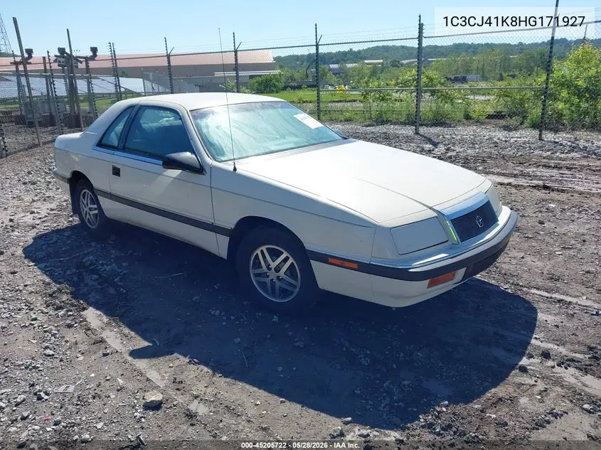 1987 Chrysler Lebaron VIN: 1C3CJ41K8HG171927 Lot: 45205722