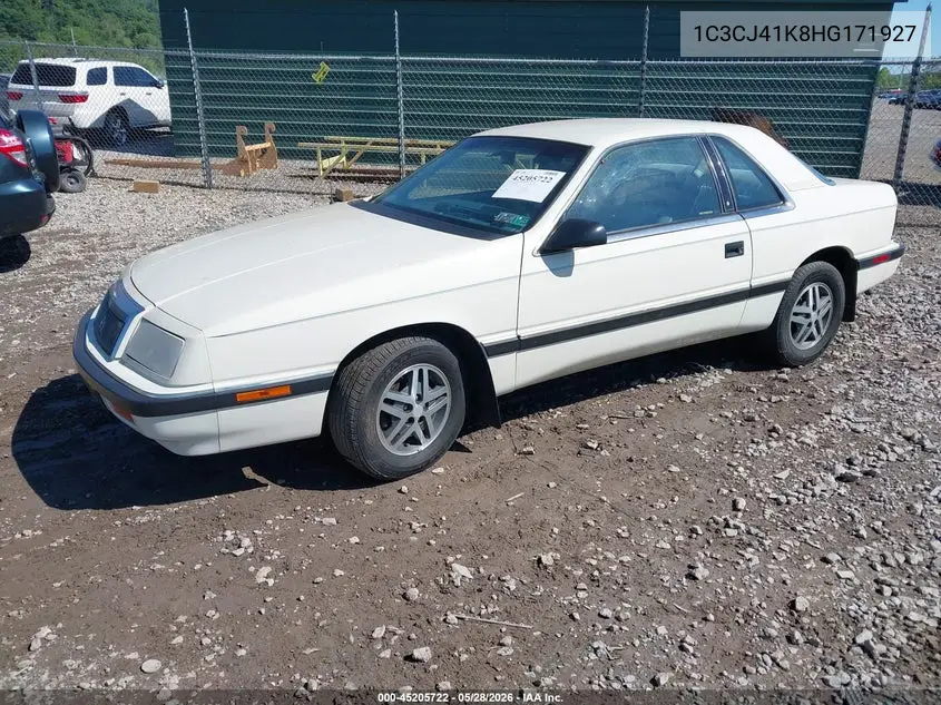 1987 Chrysler Lebaron VIN: 1C3CJ41K8HG171927 Lot: 45205722