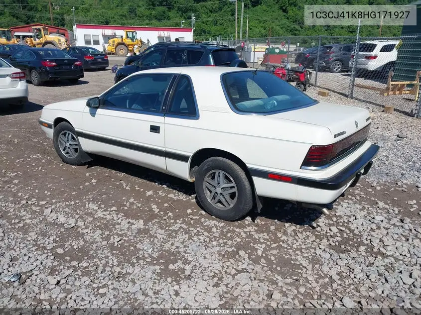 1987 Chrysler Lebaron VIN: 1C3CJ41K8HG171927 Lot: 45205722