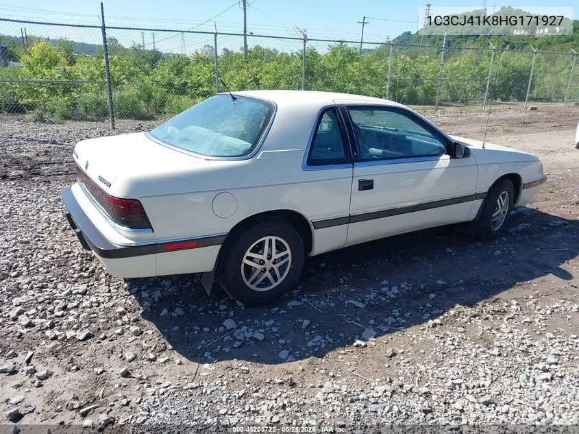 1987 Chrysler Lebaron VIN: 1C3CJ41K8HG171927 Lot: 45205722